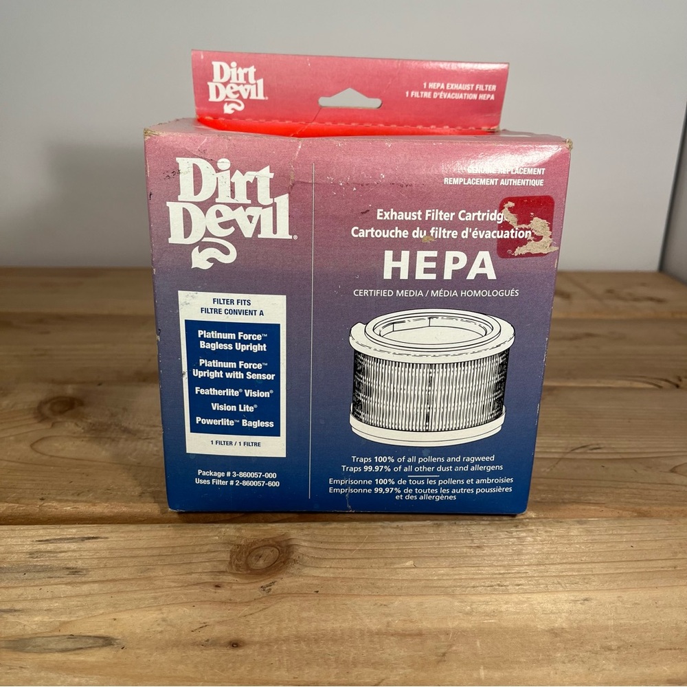 Dirt Devil Hepa Filter Vision Lite Genuine Package # 3-860057-000